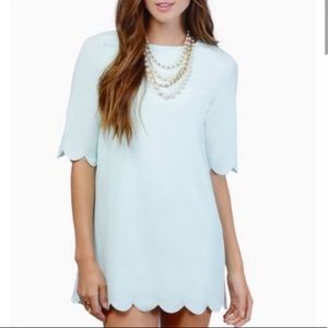 Tobi Mint Green Scalloped Dress
